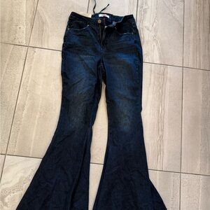 ARULA Deep Indigo Flare Jeans